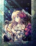  bad_id bad_pixiv_id blonde_hair blue_eyes flower grimm's_fairy_tales jewelry long_hair rapunzel rapunzel_(grimm) rose scissors solo window yamadori_yoshitomo 