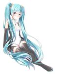  aqua_eyes aqua_hair bad_id bad_pixiv_id elbow_gloves gloves goodsmile_company goodsmile_racing hatsune_miku highres long_hair looking_at_viewer race_queen racing_miku racing_miku_(2011) sakuragi_ren simple_background solo thighhighs twintails very_long_hair vocaloid zettai_ryouiki 