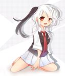  absol gen_3_pokemon multicolored_hair necktie personification pokemon red_eyes solo tosura-ayato two-tone_hair white_hair 