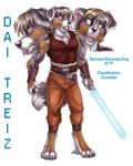  anthro blue_eyes canine dai_treiz dog lightsaber male mammal model_sheet plain_background pose solo star_wars sword tongue tongue_out weapon white_background wielder 