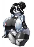  bear big_breasts breasts chubby clothing daigo female huge_breasts looking_at_viewer mammal marauder6272 milf mother nipples panda panties pants parent patty_dangao plain_background shirt smile thick_thighs thighs underwear undressing voluptuous white_background wide_hips 