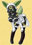  big_breasts breasts cleavage clothed clothing eeveelution female green_eyes legwear maid maid_uniform nintendo pok&#233;mon pok&eacute;mon solo spazzykoneko stockings umbreon video_games 