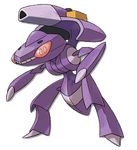 cannon genesect insect lowres no_humans official_art pokemon red_eyes simple_background solo sugimori_ken 