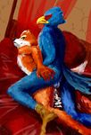  anthro avian balls canine cum duo falco_lombardi fox_mccloud gay interspecies male mammal nintendo sex star_fox sunadori video_games 