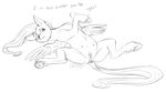  equine female feral fluttershy_(mlp) friendship_is_magic horse lying mammal monochrome my_little_pony nude on_back pegasus pony pussy solo spread_legs spreading teats wings 