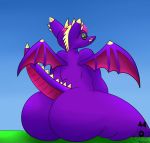  absurd_res anthro big_butt butt dragon hi_res rouarts_(artist) scalie sitting spinky_wings_(character) 