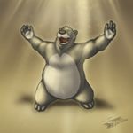  bear crepuscular_rays disney male mammal nude overweight solo unknown_artist 