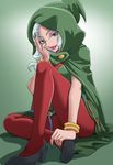  bracelet cape gachon_jirou green_eyes grey_hair hood jewelry lipstick long_hair majorina makeup pantyhose precure smile_precure! 