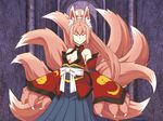  animal_ears eyes_closed fox_ears fox_tail kitsune mon-musu_quest! monster_girl pink_hair tail yao_(mon-musu_quest!) 