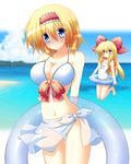  :o alice_margatroid arms_behind_back beach bikini blonde_hair blue_eyes blue_sky blush bow breasts cleavage cloud day doll flying hair_bow hair_ornament hairband hill innertube large_breasts long_hair looking_at_viewer matching_shanghai one-piece_swimsuit osashin_(osada) outdoors ribbon sarong school_swimsuit see-through shanghai_doll shiny shiny_skin short_hair side-tie_bikini sky smile solo standing sweatdrop swimsuit thigh_gap touhou translucent_sarong water white_sarong white_school_swimsuit white_swimsuit 