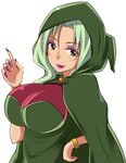  bracelet breasts cape dress fingernails green_eyes green_hair hood huge_breasts impossible_clothes impossible_dress jewelry lips lipstick majorina makeup precure skin_tight smile_precure! zanku 