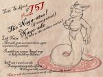  anthro avian bird breasts corvid female garr_(artist) gender_transformation monochrome naga raven reptile scalie snake solo text transformation 