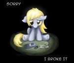  blonde_hair broken cellphone derpy_hooves_(mlp) equine friendship_is_magic hair horse impossible meme my_little_pony nokia_3310 paradox phone pony vapgames 