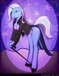  anthrofied breasts cane cleavage clothed clothing cutie_mark equine female friendship_is_magic horn mammal my_little_pony scappo solo trixie_(mlp) tuxedo unicorn 