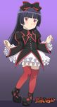  black_hair cosplay gokou_ruri kuromajo-san_ga_tooru!! kurotori_chiyoko kurotori_chiyoko_(cosplay) long_hair meow_(nekodenki) mole mole_under_eye ore_no_imouto_ga_konna_ni_kawaii_wake_ga_nai red_eyes solo 