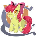  absurd_res alpha_channel amber_eyes apple_bloom_(mlp) applebloom_(mlp) bow cub equine female feral friendship_is_magic fur hair hi_res horse looking_at_viewer mammal my_little_pony nervous plain_background pony red_hair simple_background solo transparent_background yellow_fur young zaiyaki 