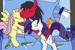  after_sex condom cum cutie_mark darkness_battle diego equine female feral filled_condom fluttershy_(mlp) friendship_is_magic group horn horse male mammal my_little_pony original_character pegasus pony rarity_(mlp) straight unicorn viagra wings 