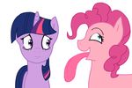  blue_eyes equine female feral friendship_is_magic hewhoerasesmost horn horn_rub horse licking mammal my_little_pony nervous pinkie_pie_(mlp) pony purple_eyes smile tongue twilight_sparkle_(mlp) unicorn 