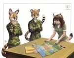  eyewear feline female glasses kacey lynx male mammal map military serval uniform whiskers 