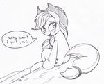  cowboy_hat cutie_mark dialog dialogue equine female feral freckles friendship_is_magic greyscale hat horse joey-darkmeat mammal monochrome my_little_pony pony solo text 