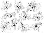 black_and_white crown cutie_mark equine female feral friendship_is_magic hair horn horse karol_pawlinski looking_at_viewer mammal monochrome my_little_pony plain_background pony princess_luna_(mlp) royal royalty sketch solo white_background winged_unicorn wings 