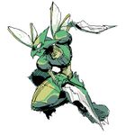  lowres no_humans pokemon pokemon_(creature) scyther sido_(slipknot) simple_background sketch solo white_background 