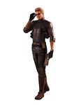  1boy absurdres albert_wesker blonde_hair boots capcom gun highres resident_evil resident_evil_5 shades simple_background sunglasses weapon weapons 