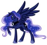  absurd_res alpha_channel blue_hair crown cutie_mark equine female feral friendship_is_magic hair hazuchan hi_res horn horse mammal my_little_pony pony princess_luna_(mlp) royalty solo winged_unicorn wings 