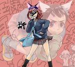  2girls animal_ears blackdahlia blue_eyes camera canti cat cat_ears cat_tail drawr flcl haruhara_haruko multiple_girls nandaba_naota samejima_mamimi tail takkun_(flcl) 