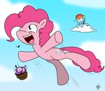  blue_eyes equine female feral flying friendship_is_magic horse mammal my_little_pony pinkie_pie_(mlp) pony rainbow_dash_(mlp) shocked theoretical-chaos 