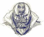  bald bane batman_(series) coat dc_comics male_focus mask monochrome phuphu serious sketch solo the_dark_knight_rises 