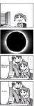  4koma azumanga_daiou comic computer glasses greyscale long_hair mihama_chiyo mizuhara_koyomi monochrome mouse_(computer) multiple_girls parody resizing_artifacts scan scan_artifacts school_uniform serafuku surprised the_ring third-party_edit translated twintails 