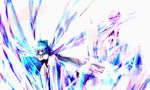  blue_hair cirno crystal hanada_hyou ice letty_whiterock multiple_girls ribbon short_hair touhou wings 