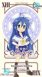  artist_request card_(medium) character_name izumi_konata lucky_star mahou_sensei_negima! mercury_symbol mole mole_under_eye pactio parody solo 