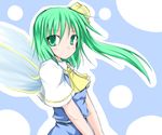  ascot blush daiyousei green_eyes green_hair hair_ribbon kirino_souya ribbon side_ponytail solo touhou wings 