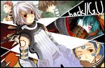  .hack//g.u. 5boys aqua_eyes aqua_hair blue_hair brown_eyes brown_hair facial_mark haseo_(.hack//) hat kite_(.hack//) kuhn_(.hack//) kurot matsu_(.hack//) multiple_boys one_eye_closed red_eyes red_hair silabus_(.hack//) white_hair 