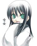  artist_request black_hair japanese_clothes kimono long_hair lowres nurarihyon_no_mago ringed_eyes scarf solo yukata yuki_onna_(nurarihyon_no_mago) 