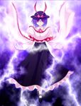  engo_(aquawatery) hat lightning nagae_iku purple_hair ribbon short_hair solo touhou 