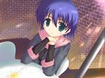  bad_id bad_pixiv_id blue_hair kaisou short_hair smile solo to_heart_2 tonami_yuma 