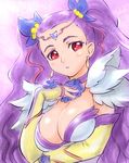  breast_hold breasts circlet cleavage earrings eyelashes jewelry large_breasts milk_(yes!_precure_5) milky_rose mimino_kurumi precure purple_hair red_eyes solo twintails two_side_up ueyama_michirou yes!_precure_5 yes!_precure_5_gogo! 