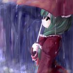  kagiyama_hina lowres rain solo touhou tsubasa_(abchipika) umbrella 