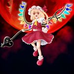  blonde_hair flandre_scarlet hat laevatein red_eyes solo tntn touhou wings 