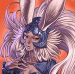  animal_ears bunny_ears dark_skin final_fantasy final_fantasy_xii fingernails fran long_fingernails long_hair lowres nariann solo viera white_hair 