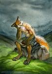  2012 alectorfencer avoid_posting canine fox kilt male nimrais outside solo topless 