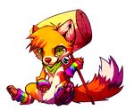  ambiguous_gender canine falvie fox fur hammer mammal orange_fur plain_background solo white_background 