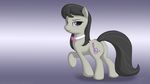  black_hair bow bow_tie cutie_mark equine female feral friendship_is_magic hair horse looking_at_viewer mammal my_little_pony octavia_(mlp) pony purple_eyes simple_background skipsy smile solo 