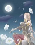  eyes_closed flower long_hair moon smile tales_of_(series) tales_of_the_abyss tear_grants 