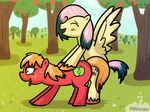  big_macintosh_(mlp) crossgender cutie_mark doggystyle equine female feral fluttershy_(mlp) friendship_is_magic from_behind gender_swap horse male mammal my_little_pony outside pegasus pokehidden pony sex straight wings 