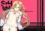  asuna_(sword_art_online) bra breasts cameltoe nipples pantsu sword_art_online tacchi 