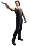  1boy billy_coen capcom cuffs gun handcuffs highres jewelry male male_focus necklace resident_evil resident_evil_0 solo weapon 
